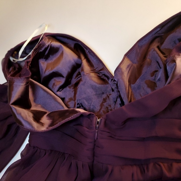 NWOT Lulus Enchant My Love Dark Purple V-Neck Long Sleeve Maxi Dress Sz S - Picture 9 of 13